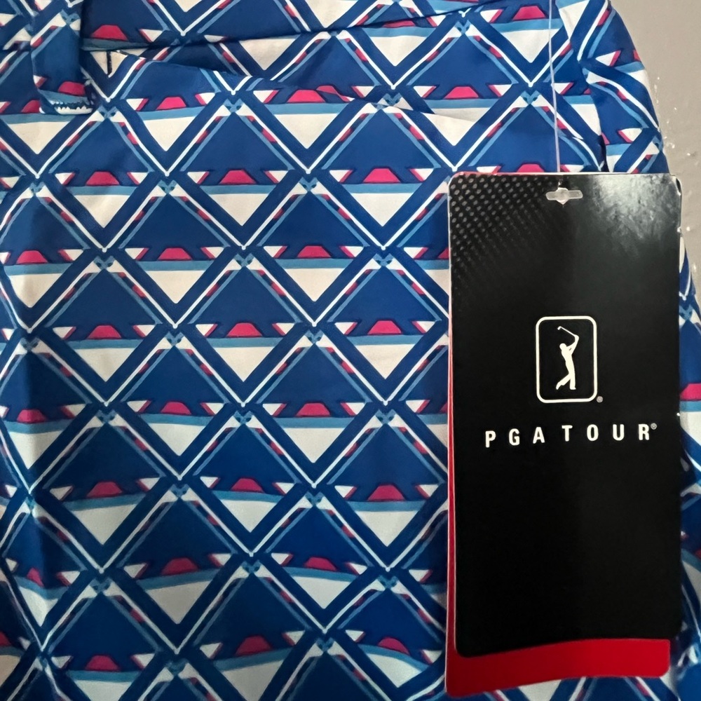 PGA Tour NWT Women’s Shorts Size 8 Geometric Pattern - Picture 2 of 7